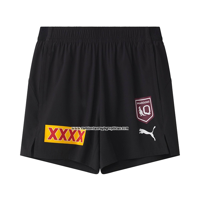 Pantalones Cortos Queensland Maroons Rugby 2026 Negro